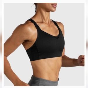 Brooks Black V-Neck Support Sports Bra